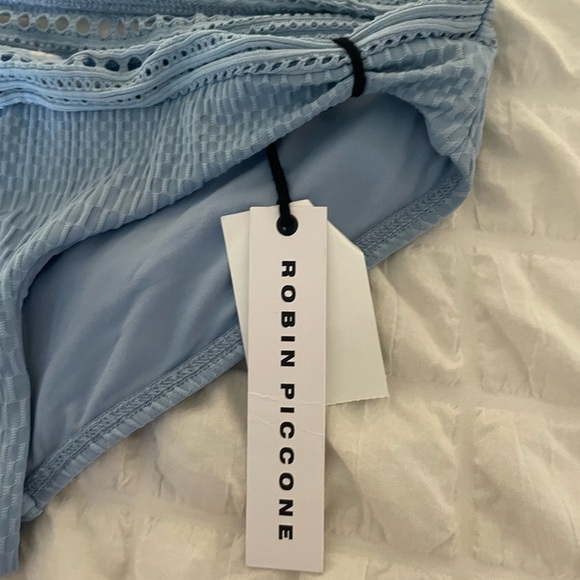 Robin Piccone Perla pacific blue textured bikini bottom - Picture 2 of 7